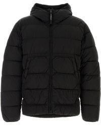 C.P. Company - Black Nylon Down Jacket - Lyst