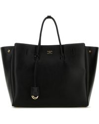 Balenciaga - Black Leather Carry All Hampton Shopping Bag - Lyst
