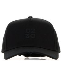 DSquared² - Cappello da baseball in cotone nero - Lyst