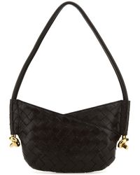 Bottega Veneta - Borsa a spalla Solstice mini in nappa testa di moro - Lyst