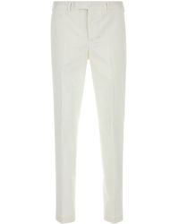 PT Torino - White Stretch Cotton Pant - Lyst