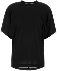 Carven - Black Silk Oversize T-shirt - Lyst