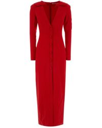 Alessandra Rich - Cady Evening Dress With Deep 'V' Neckline & Bows - Lyst