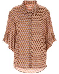 Dries Van Noten - Printed Satin Clea Shirt - Lyst