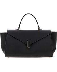 Valextra - Black Leather Medium Iside Editor Senso Handbag - Lyst