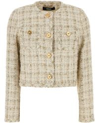Versace - Tweed Blazer - Lyst