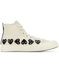 COMME DES GARÇONS PLAY - Sneakers Comme Des Garçons X Converse in tela avorio - Lyst