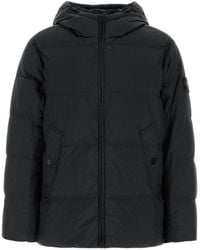 Stone Island - Black Nylon Down Jacket - Lyst
