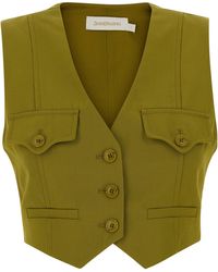 Zimmermann - Pistachio Twill Luna Vest - Lyst
