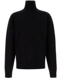 Jil Sander - Maglione in lana nera - Lyst