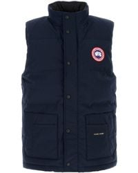Canada Goose - Navy Blue Polyester Blend Freestyle Sleeveless Down Jacket - Lyst