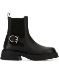 Ferragamo - Solid Slip On Boots - Lyst