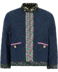 Valentino Garavani - Blue Chambray Blazer - Lyst