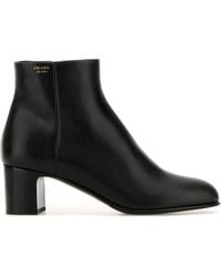 Prada - Stivaletti in pelle nera - Lyst