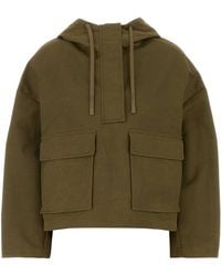 Herno - Army Green Cotton Blend Jacket - Lyst