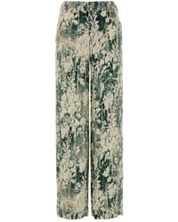 PT Torino - Printed Satin Lorenza Wide-leg Pant - Lyst