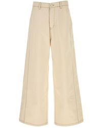Ami Paris - Ivory Denim Wide-leg Jeans - Lyst