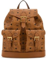 MCM - Printed Canvas Backpack - Lyst