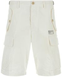 DSquared² - Bermuda Utility in cotone stretch bianco - Lyst