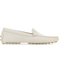 Tod's - Ivory Leather Loafers - Lyst