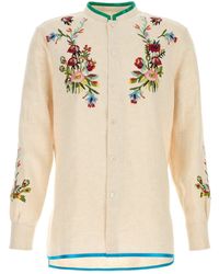 Valentino Garavani - Ivory Linen Shirt - Lyst
