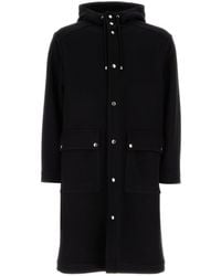 Aspesi - Parka in misto lana nera - Lyst