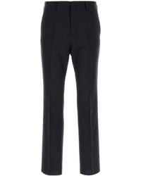 Valentino Garavani - Dark Blue Wool Blend Pant - Lyst