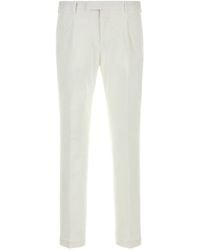 PT Torino - White Stretch Cotton Pant - Lyst