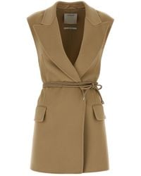 Sportmax - Beige Wool Rapido Vest - Lyst