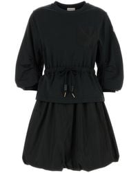 Moncler - Cotton Sweatshirt Dress - Lyst
