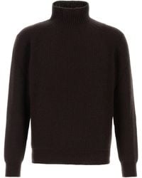 Brioni - Dark Brown Cashmere Sweater - Lyst