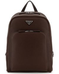 Prada - Zaino in pelle marrone - Lyst