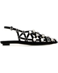 The Attico - Grid Slingback Sandals - Lyst