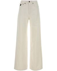 Lois - White Denim Skater Loose Wide-leg Jeans - Lyst