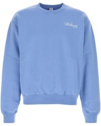 Sporty & Rich - Light-blue Cotton Sweatshirt - Lyst