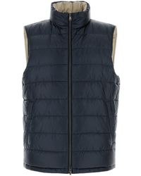 Herno - Navy Blue Nylon Sleeveless Down Jacket - Lyst