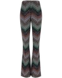 Missoni - Embroidered Viscose Blend Flared Pant - Lyst