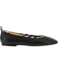 Burberry - Leather Robin Ballerinas - Lyst