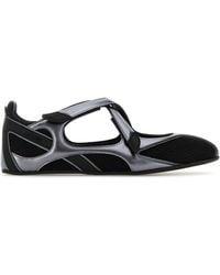 The Attico - Mesh And Leather Ballerinas - Lyst
