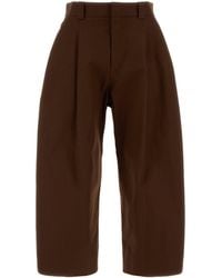 Balenciaga - Chocolate Cotton Wide-leg Pant - Lyst