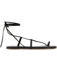 TKEES - Black Leather Jo Sandals - Lyst