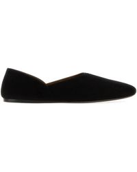 KHAITE - Black Leather And Suede Jane Ballerinas - Lyst