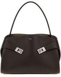 Ferragamo - Salvatore Dark Leather Medium Hug Soft Shoulder Bag - Lyst