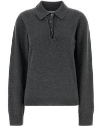Maison Margiela - Graphite Wool Polo Shirt - Lyst