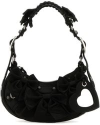 Balenciaga - Borsa a spalla Le Cagole XS in raso nero - Lyst