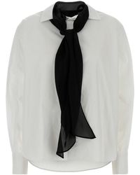 Sacai - White Poplin Shirt - Lyst