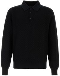 Brioni - Black Cotton Blend Polo Shirt - Lyst