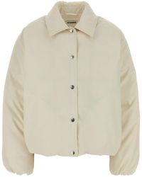 Jil Sander - Ivory Polyester Down Jacket - Lyst
