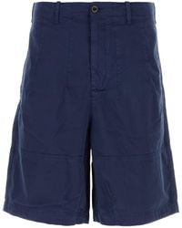 C.P. Company - Bermuda in cotone stretch blu - Lyst