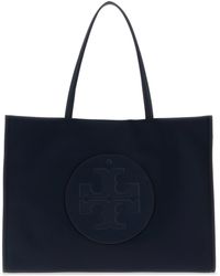 Tory Burch - Borsa shopping Ella in nylon blu notte - Lyst